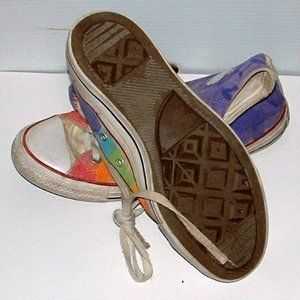 Hard painted  Chuck Taylor hi tops   us 10 uk 8